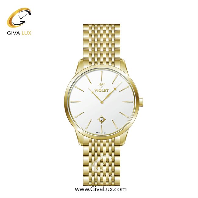 ساعت مچی اورجینال زنانه ویولت VIOLET طلایی | طلایی| سفید| کد رفرنس 0551/2